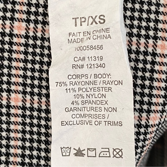 Garage High Waist Houndstooth Plaid Pink White Black Wrap Skort Women's Size XS - Picture 9 of 12